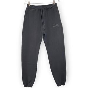 Republic Records Joggers Mens M Black Heavyweight Sweatpants Athletic USA